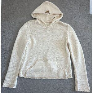 Greg Lauren The Knitted Hoodie Mens Chunky Knit Ivory Cream
